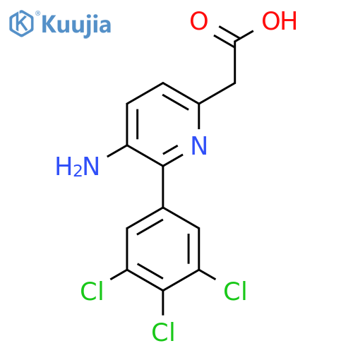 3-Amino-2-(3,4,5-trichlorophenyl)pyridine-6-acetic acid structure