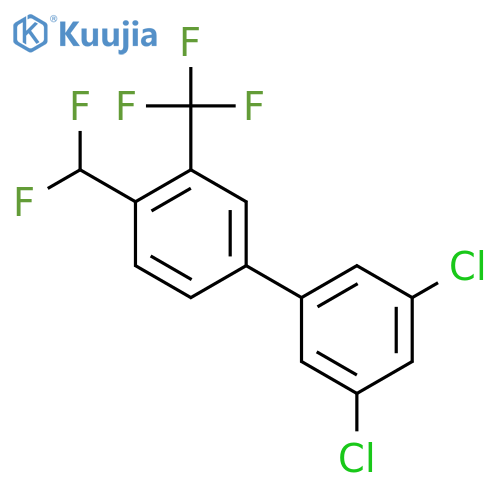 3,5-Dichloro-4'-difluoromethyl-3'-trifluoromethyl-biphenyl structure