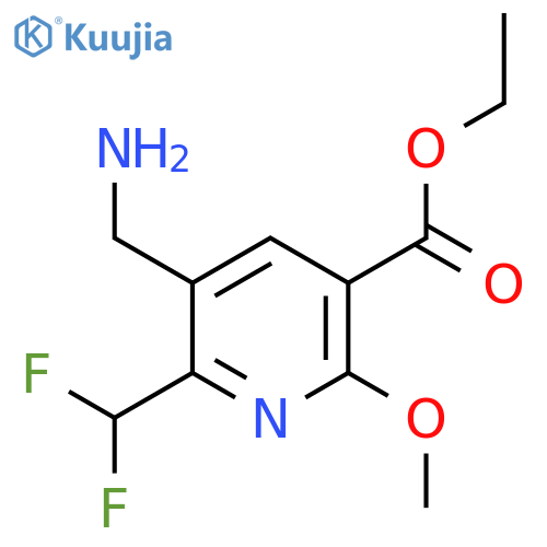 Ethyl 3-(aminomethyl)-2-(difluoromethyl)-6-methoxypyridine-5-carboxylate structure