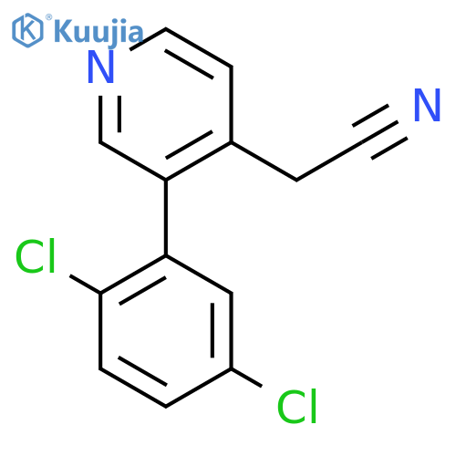 3-(2,5-Dichlorophenyl)pyridine-4-acetonitrile structure