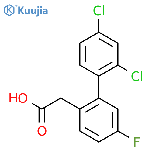 (2',4'-Dichloro-5-fluoro-biphenyl-2-yl)-acetic acid structure