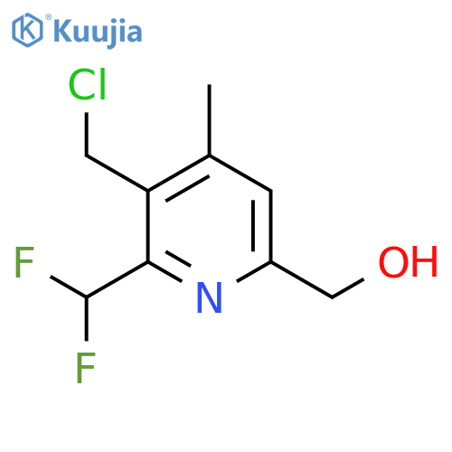 3-(Chloromethyl)-2-(difluoromethyl)-4-methylpyridine-6-methanol structure