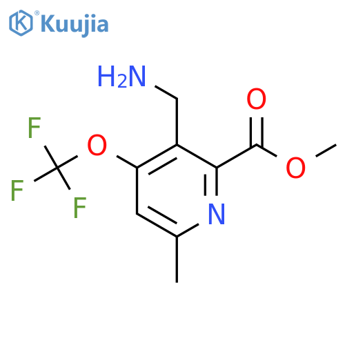 Methyl 3-(aminomethyl)-6-methyl-4-(trifluoromethoxy)pyridine-2-carboxylate structure