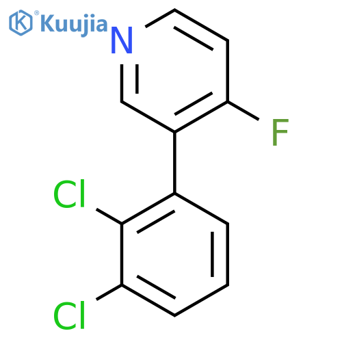 3-(2,3-Dichlorophenyl)-4-fluoropyridine structure