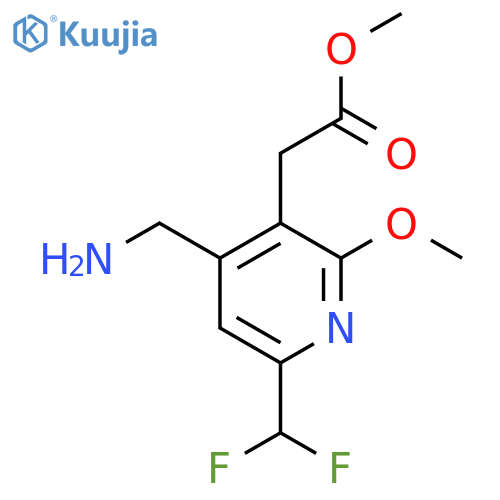 Methyl 4-(aminomethyl)-6-(difluoromethyl)-2-methoxypyridine-3-acetate structure