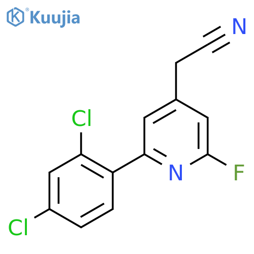 2-(2,4-Dichlorophenyl)-6-fluoropyridine-4-acetonitrile structure