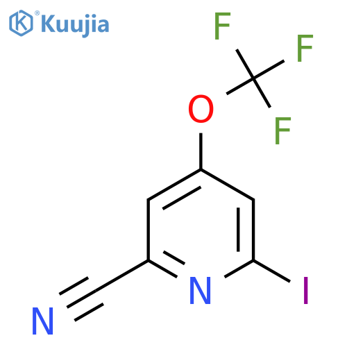 2-Cyano-6-iodo-4-(trifluoromethoxy)pyridine structure