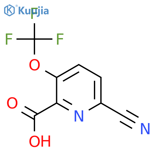 6-Cyano-3-(trifluoromethoxy)pyridine-2-carboxylic acid structure