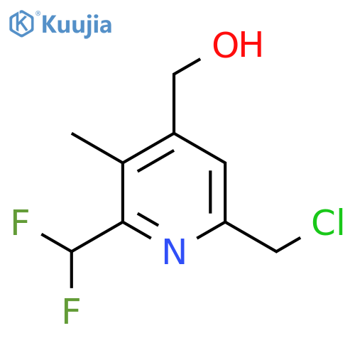 6-(Chloromethyl)-2-(difluoromethyl)-3-methylpyridine-4-methanol structure