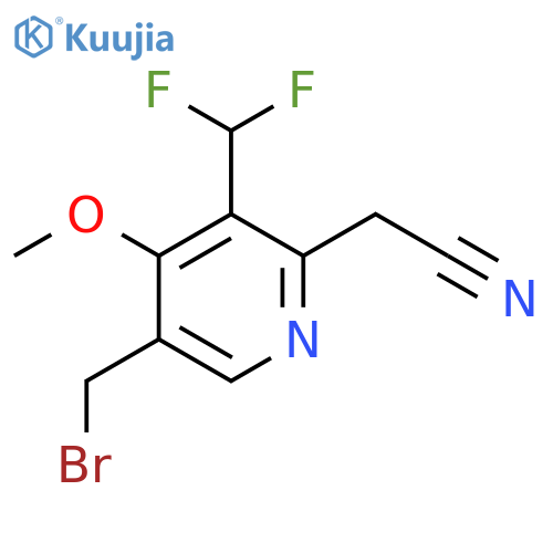 5-(Bromomethyl)-3-(difluoromethyl)-4-methoxypyridine-2-acetonitrile structure