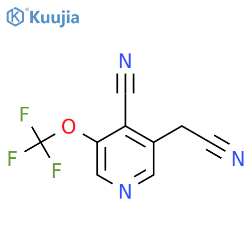4-Cyano-3-(trifluoromethoxy)pyridine-5-acetonitrile structure