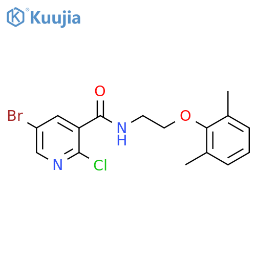 5-Bromo-2-chloro-N-[2-(2,6-dimethylphenoxy)ethyl]-3-pyridinecarboxamide structure