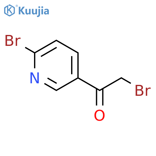 2-Bromo-1-(6-bromopyridin-3-yl)ethanone structure