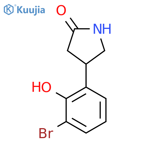 4-(3-bromo-2-hydroxyphenyl)pyrrolidin-2-one structure