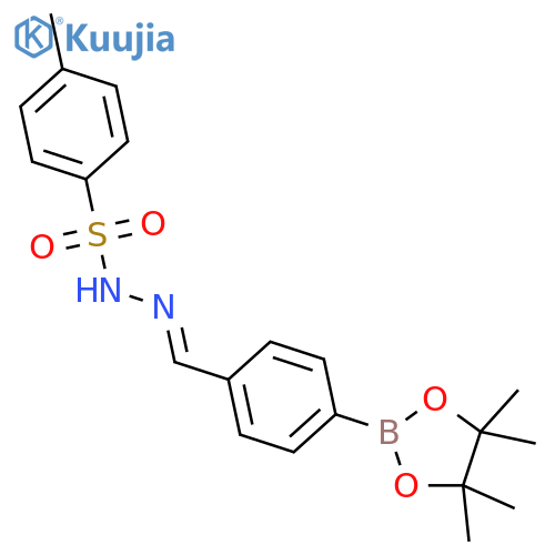 4-Methyl-N'-(1E)-4-(tetramethyl-1,3,2-dioxaborolan-2-yl)phenylmethylidenebenzene-1-sulfonohydrazide structure