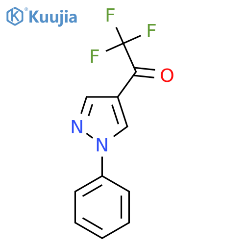 2,2,2-trifluoro-1-(1-phenyl-1H-pyrazol-4-yl)ethan-1-one structure