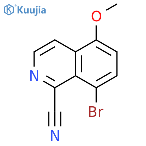 8-bromo-5-methoxyisoquinoline-1-carbonitrile structure