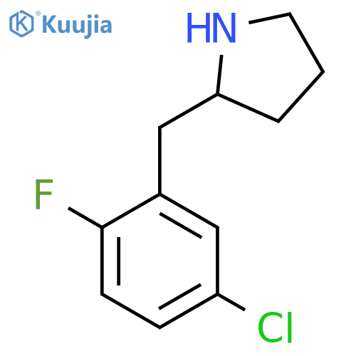 2-(5-chloro-2-fluorophenyl)methylpyrrolidine structure