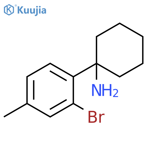 1-(2-bromo-4-methylphenyl)cyclohexan-1-amine structure