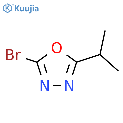 2-Bromo-5-(propan-2-yl)-1,3,4-oxadiazole structure