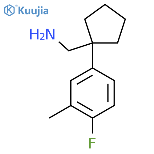 1-(4-fluoro-3-methylphenyl)cyclopentylmethanamine structure