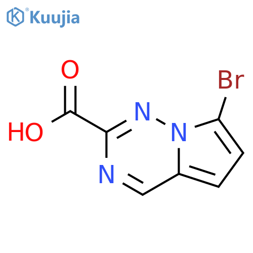 7-bromopyrrolo[2,1-f][1,2,4]triazine-2-carboxylic acid structure