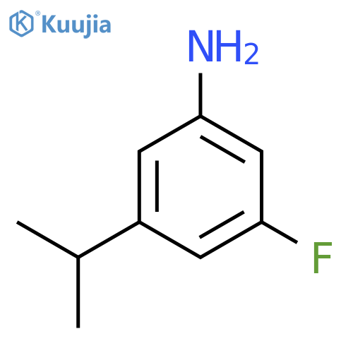 3-fluoro-5-(propan-2-yl)aniline structure