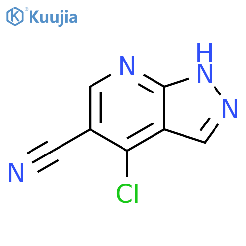 4-chloro-1h-pyrazolo[3,4-b]pyridine-5-carbonitrile structure