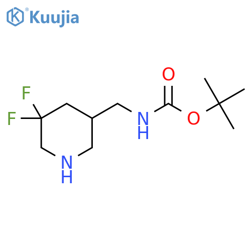 3-N-Boc-aminomethyl-5,5-difluoropiperidine structure