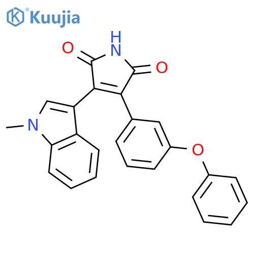 1H-Pyrrole-2,5-dione, 3-(1-methyl-1H-indol-3-yl)-4-(3-phenoxyphenyl)- structure