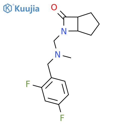 6-({(2,4-difluorophenyl)methyl(methyl)amino}methyl)-6-azabicyclo3.2.0heptan-7-one structure