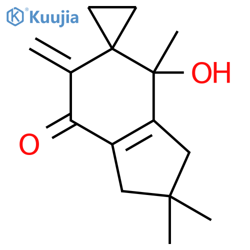 Spiro[cyclopropane-1,5'-[5H]inden]-7'(6'H)-one,1',2',3',4'-tetrahydro-4'-hydroxy-2',2',4'-trimethyl-6'-methylene-, (4'S)- structure
