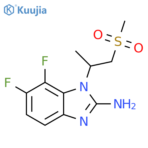 6,7-difluoro-1-(1-methanesulfonylpropan-2-yl)-1H-1,3-benzodiazol-2-amine structure