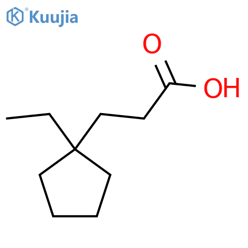 3-(1-ethylcyclopentyl)propanoic acid structure