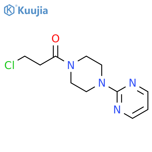 3-chloro-1-4-(pyrimidin-2-yl)piperazin-1-ylpropan-1-one structure