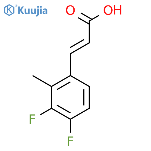 3,4-Difluoro-2-methylcinnamic acid structure