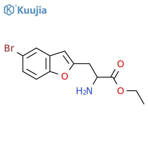 Ethyl 2-amino-3-(5-bromo-1-benzofuran-2-yl)propanoate structure