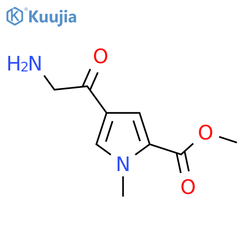 methyl 4-(2-aminoacetyl)-1-methyl-1H-pyrrole-2-carboxylate structure