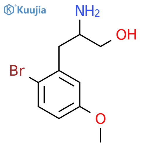 2-amino-3-(2-bromo-5-methoxyphenyl)propan-1-ol structure