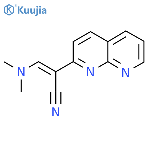 (Z)-3-(Dimethylamino)-2-(1,8-naphthyridin-2-yl)acrylonitrile structure