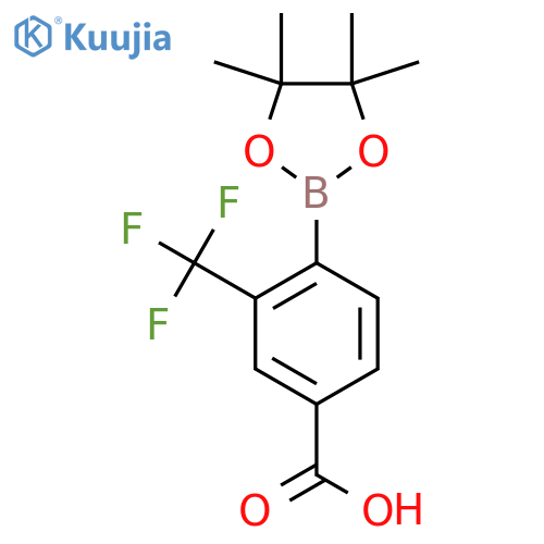 Benzoic acid, 4-(4,4,5,5-tetramethyl-1,3,2-dioxaborolan-2-yl)-3-(trifluoromethyl)- structure