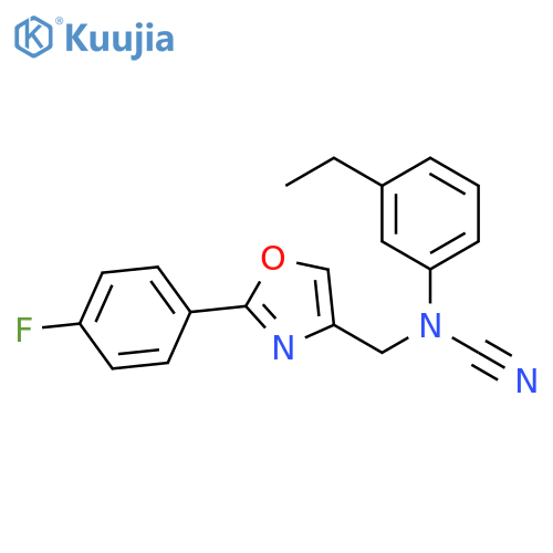 Cyanamide, N-(3-ethylphenyl)-N-[[2-(4-fluorophenyl)-4-oxazolyl]methyl]- structure