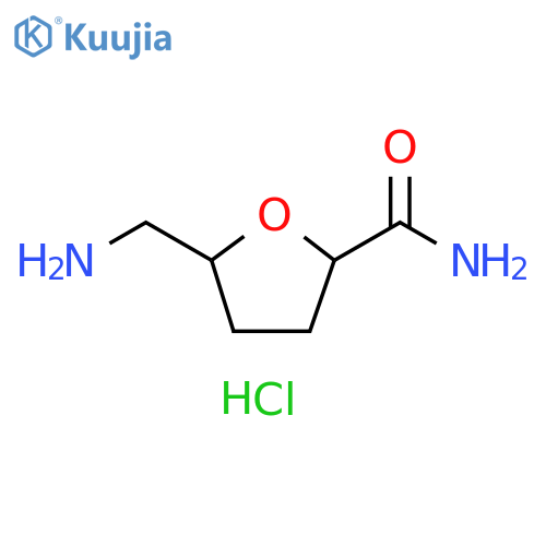5-(aminomethyl)oxolane-2-carboxamide hydrochloride structure