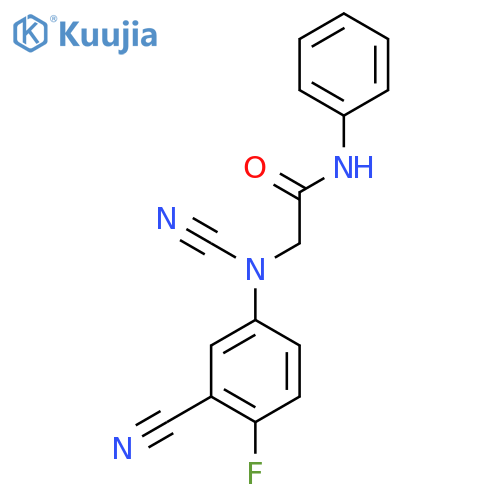 2-[cyano(3-cyano-4-fluorophenyl)amino]-N-phenylacetamide structure