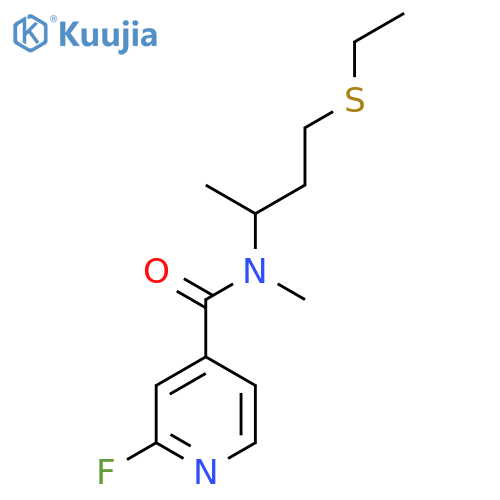 N-4-(ethylsulfanyl)butan-2-yl-2-fluoro-N-methylpyridine-4-carboxamide structure