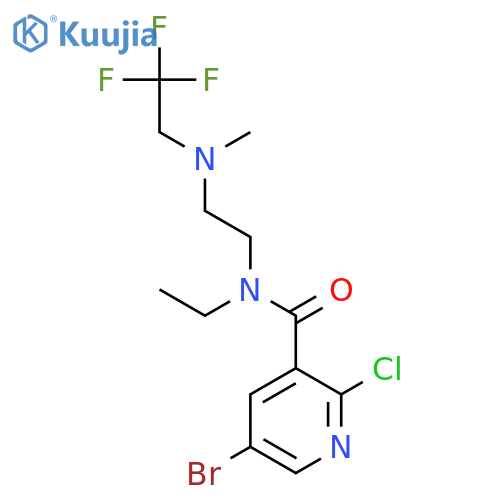 5-bromo-2-chloro-N-ethyl-N-{2-[methyl(2,2,2-trifluoroethyl)amino]ethyl}pyridine-3-carboxamide structure