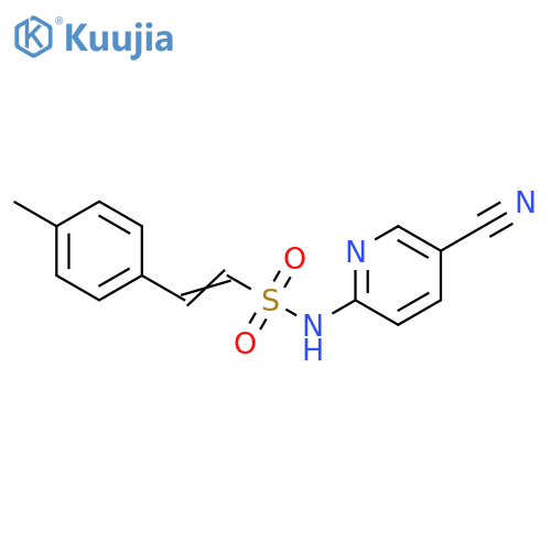 Ethenesulfonamide, N-(5-cyano-2-pyridinyl)-2-(4-methylphenyl)- structure