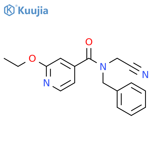 N-benzyl-N-(cyanomethyl)-2-ethoxypyridine-4-carboxamide structure