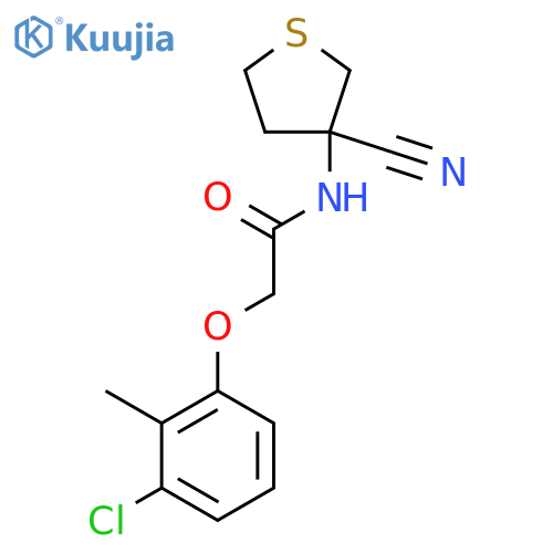 2-(3-chloro-2-methylphenoxy)-N-(3-cyanothiolan-3-yl)acetamide structure