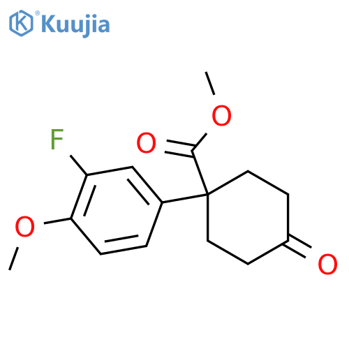 Methyl 1-(3-Fluoro-4-methoxyphenyl)-4-oxocyclohexanecarboxylate structure